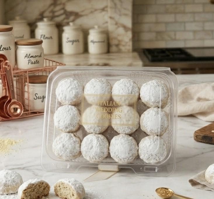 Italian Wedding Cookies

A refined Italian Wedding Cookie with an exquisitely tender, melt-in-your-mouth texture and a delicate hint of toasted pecan. Each buttery bite is finished in a soft veil of powdered sugar, creating a light, snowy elegance that feels both nostalgic and indulgent. ~ 

Approximately 14–16 cookies per 8 oz package.